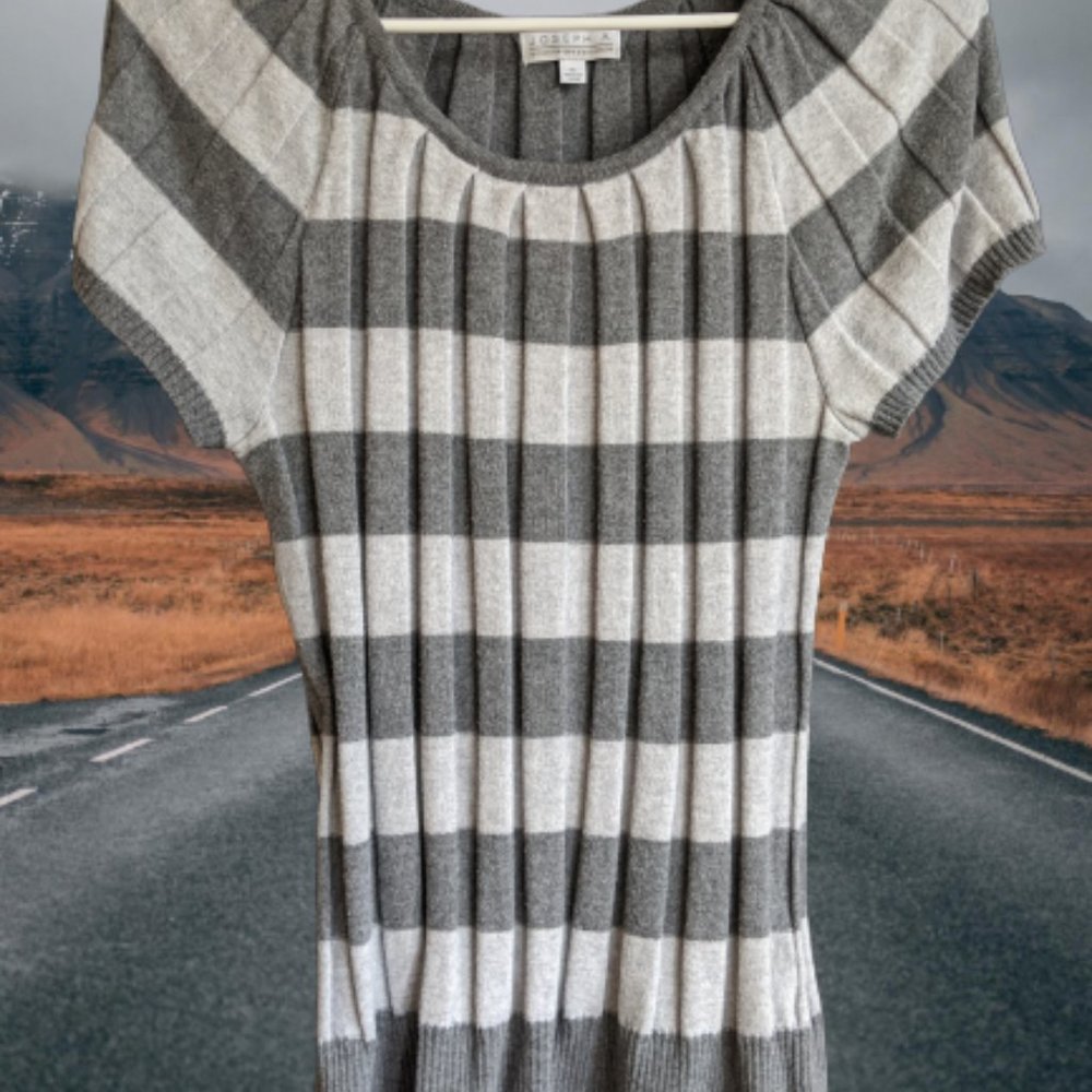 Joseph A. Pleated Sweater, Short Sleeved